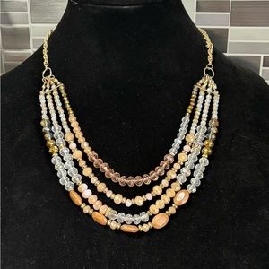 Classic Multi Strand Beaded Necklace